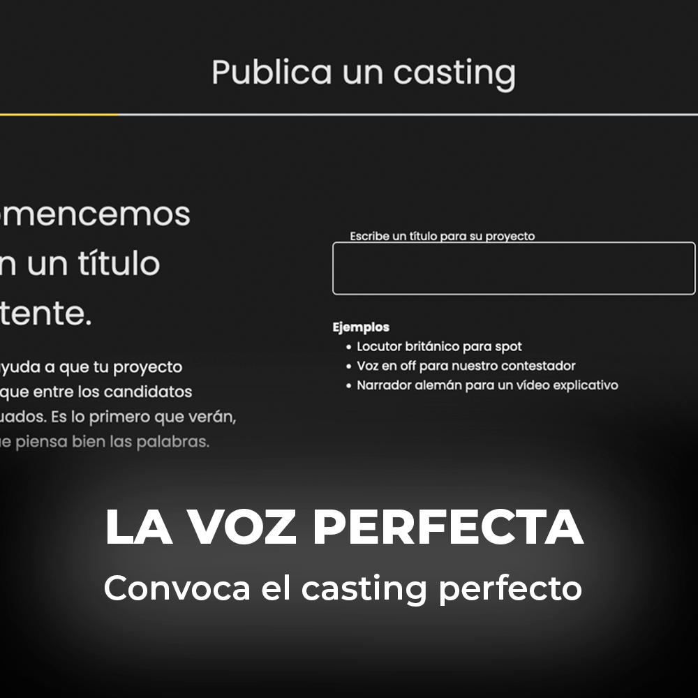 Convoca el casting de voces online perfecto